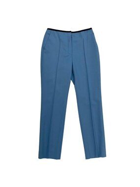 Hermes Wool Center Crease Tapered Pants Trousers Blue 36